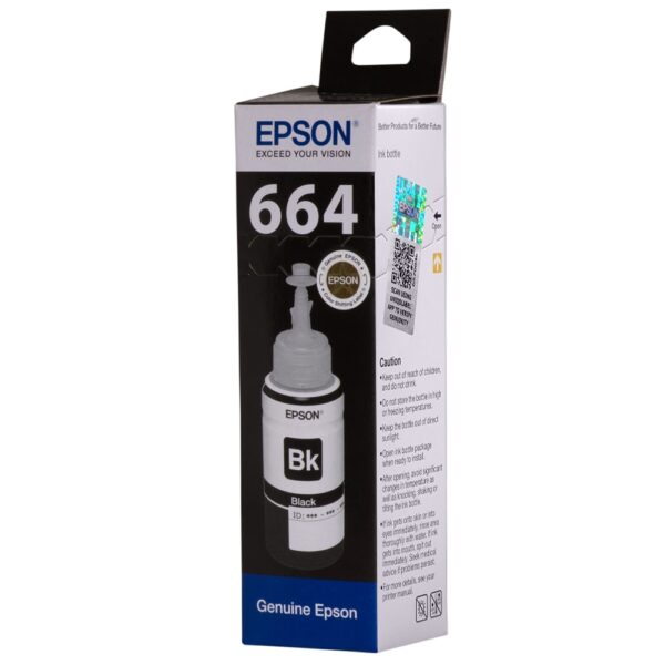 Epson Black 70Ml Ink Bottle T6641 – 664